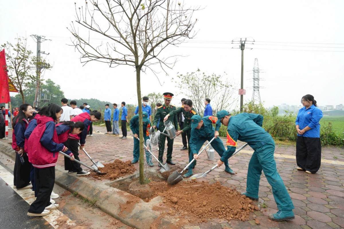 Hà Nội: Xã Đại Thanh lan tỏa phong trào trồng cây, khởi động dự án giao thông trọng điểm