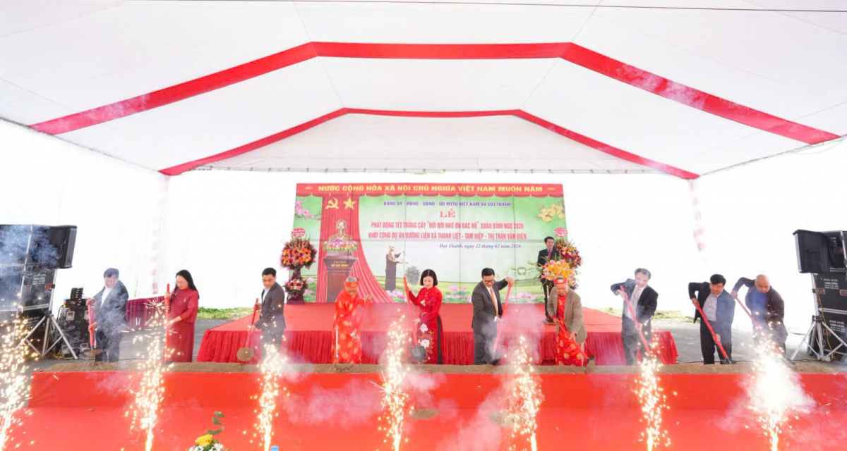 Hà Nội: Xã Đại Thanh lan tỏa phong trào trồng cây, khởi động dự án giao thông trọng điểm