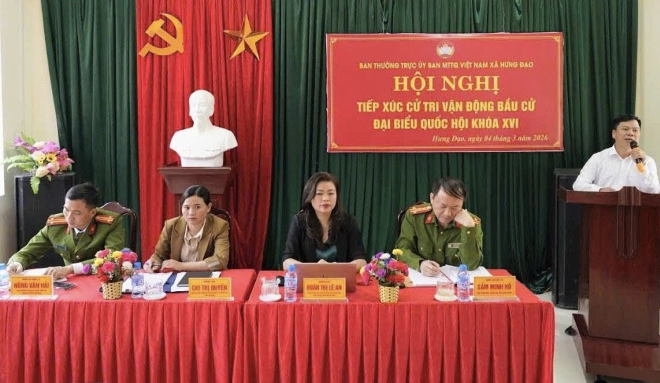 Cao Bằng: Ứng cử viên đại biểu Quốc hội khóa XVI tiếp xúc cử tri, vận động bầu cử tại các xã Đức Long, Lý Bôn, Hưng Đạo, Huy Giáp