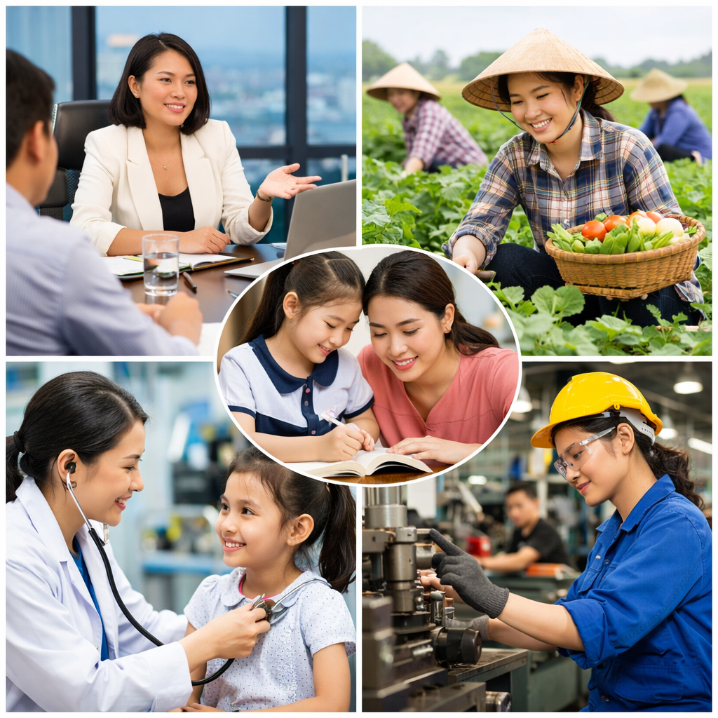 Phụ nữ trong trong tiến trình phát triển kinh tế - xã hội