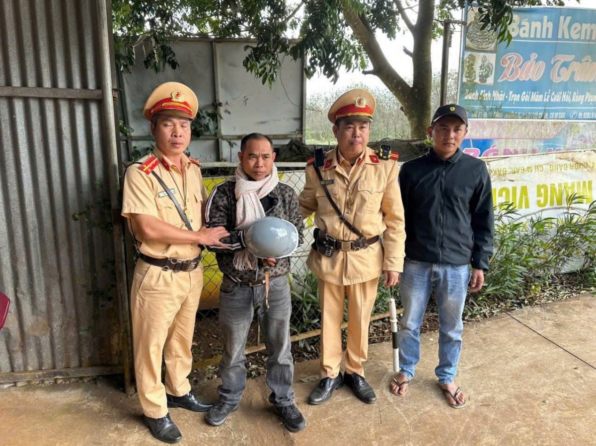 Trạm CSGT Krông Búk tăng cường tuần tra, xử lý vi phạm trong đợt cao điểm bảo đảm trật tự ATGT