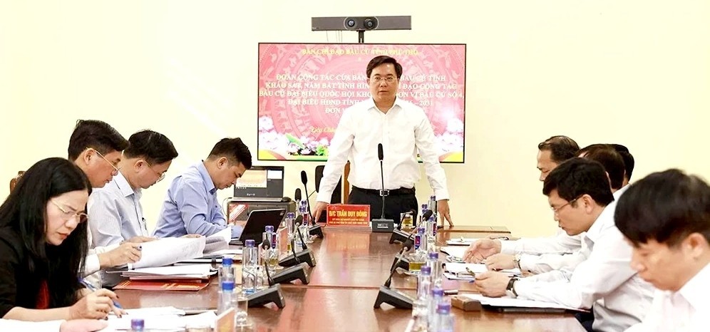 Phú Thọ: Chủ tịch UBND tỉnh Trần Duy Đông chỉ đạo công tác chuẩn bị bầu cử tại 5 xã