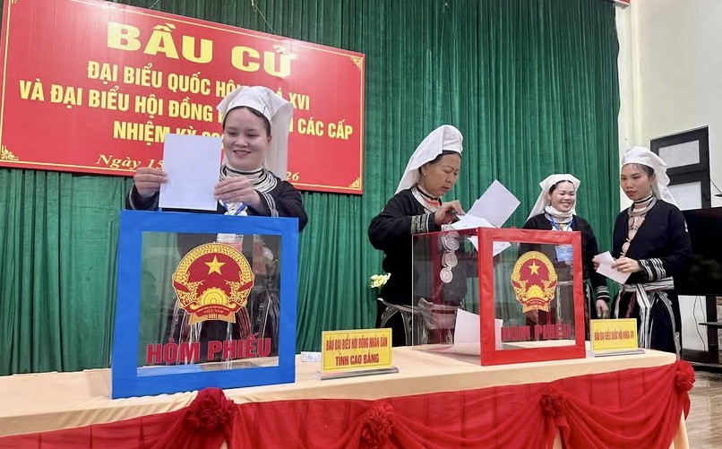 Cao Bằng: Cử tri tham gia bầu cử đạt tỷ lệ 99,93%