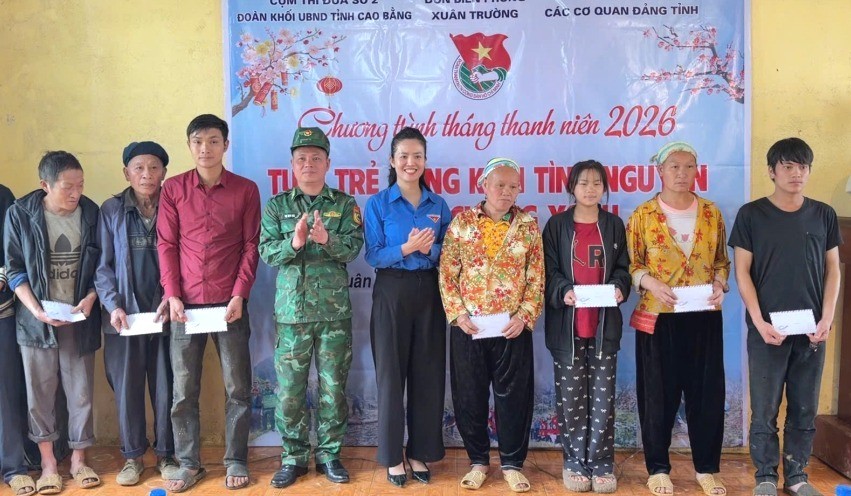 Cao Bằng: Ra quân Tháng Thanh niên tại xóm Phìn Sảng, xã Xuân Trường