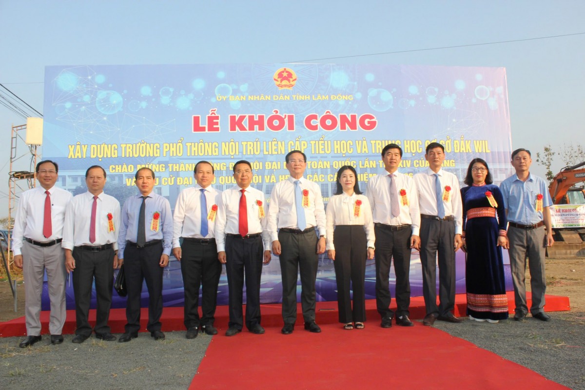 Lâm Đồng: Khởi công xây dựng Trường Phổ thông nội trú liên cấp xã Đắk Wil