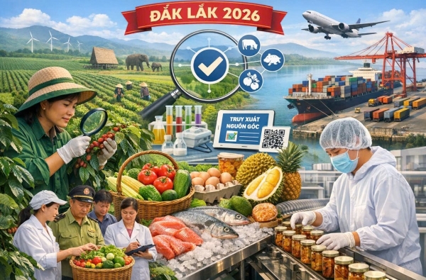Đắk Lắk triển khai đồng bộ giải pháp bảo đảm an toàn thực phẩm, phát triển thị trường nông sản năm 2026