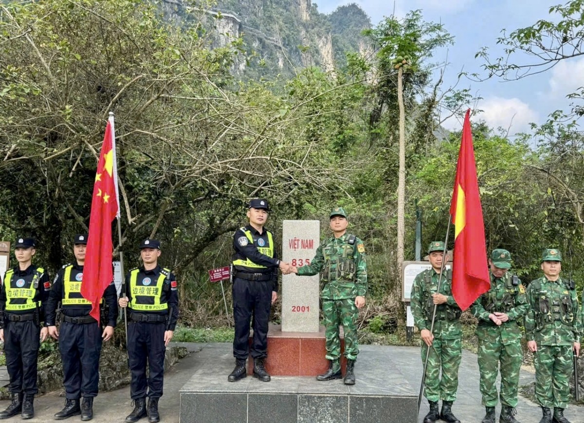 Cao Bằng: Đồn Biên phòng Đàm Thuỷ phối hợp tuần tra song phương quản lý, bảo vệ biên giới
