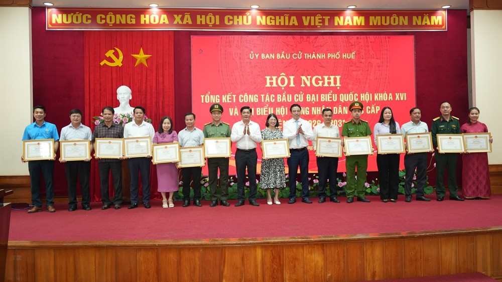 Hội nghị tổng kết công tác bầu cử đại biểu Quốc hội khóa XVI và đại biểu HĐND các cấp nhiệm kỳ 2026 – 2031