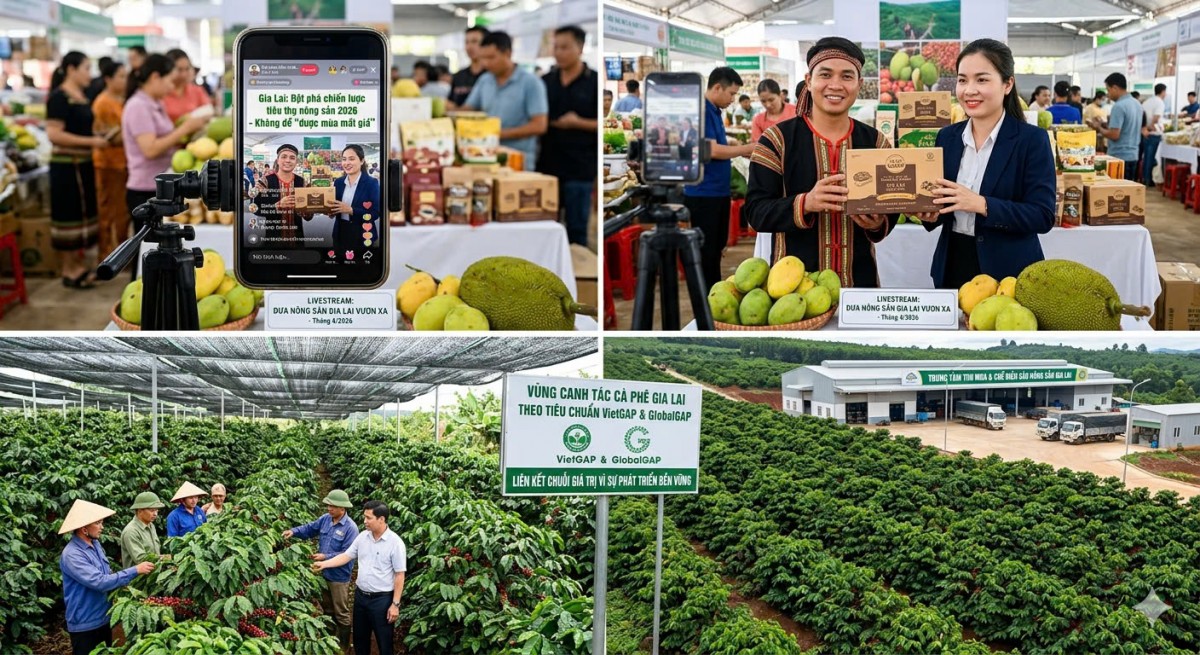 Gia Lai: Đột phá chiến lược tiêu thụ nông sản năm 2026, không để tái diễn cảnh “được mùa mất giá”