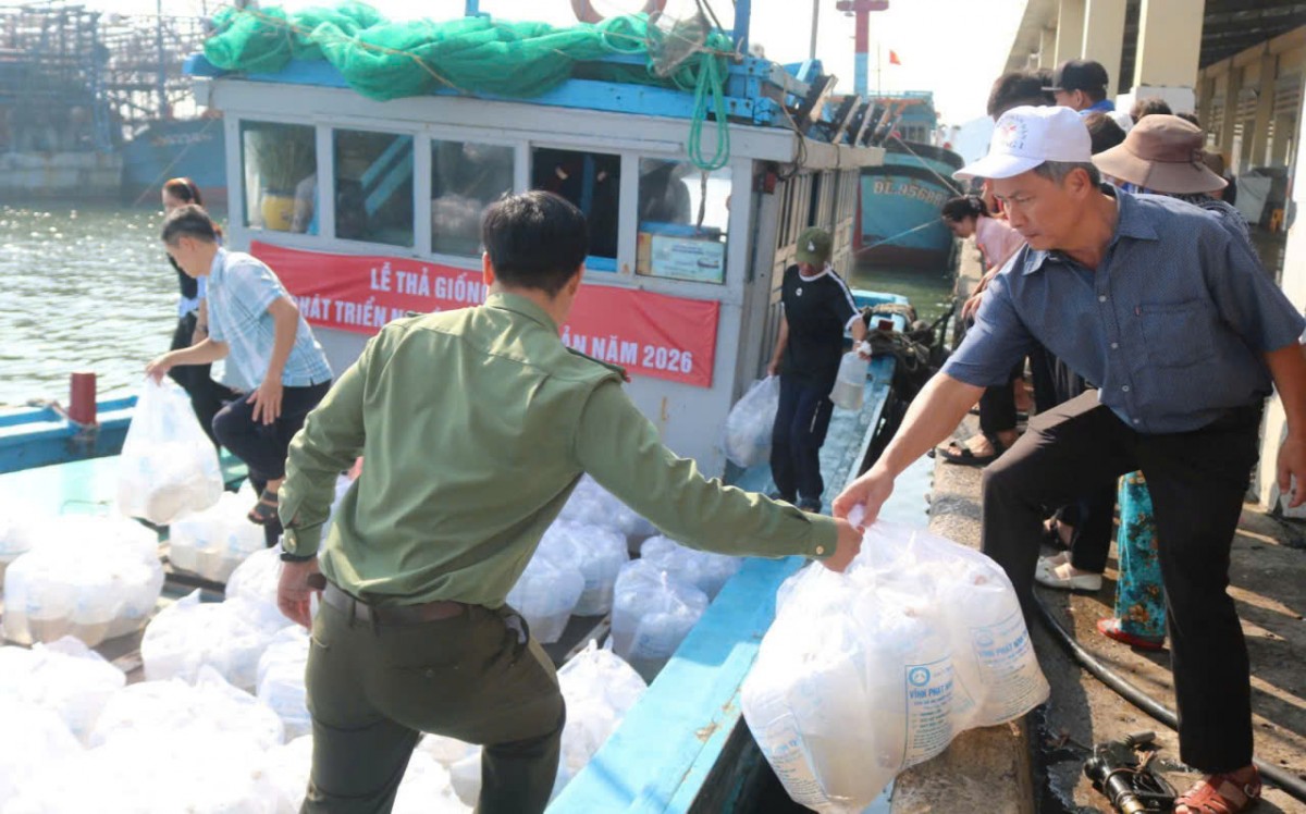 Đắk Lắk: Thả 1 triệu con tôm sú giống nhằm tái tạo nguồn lợi thủy sản