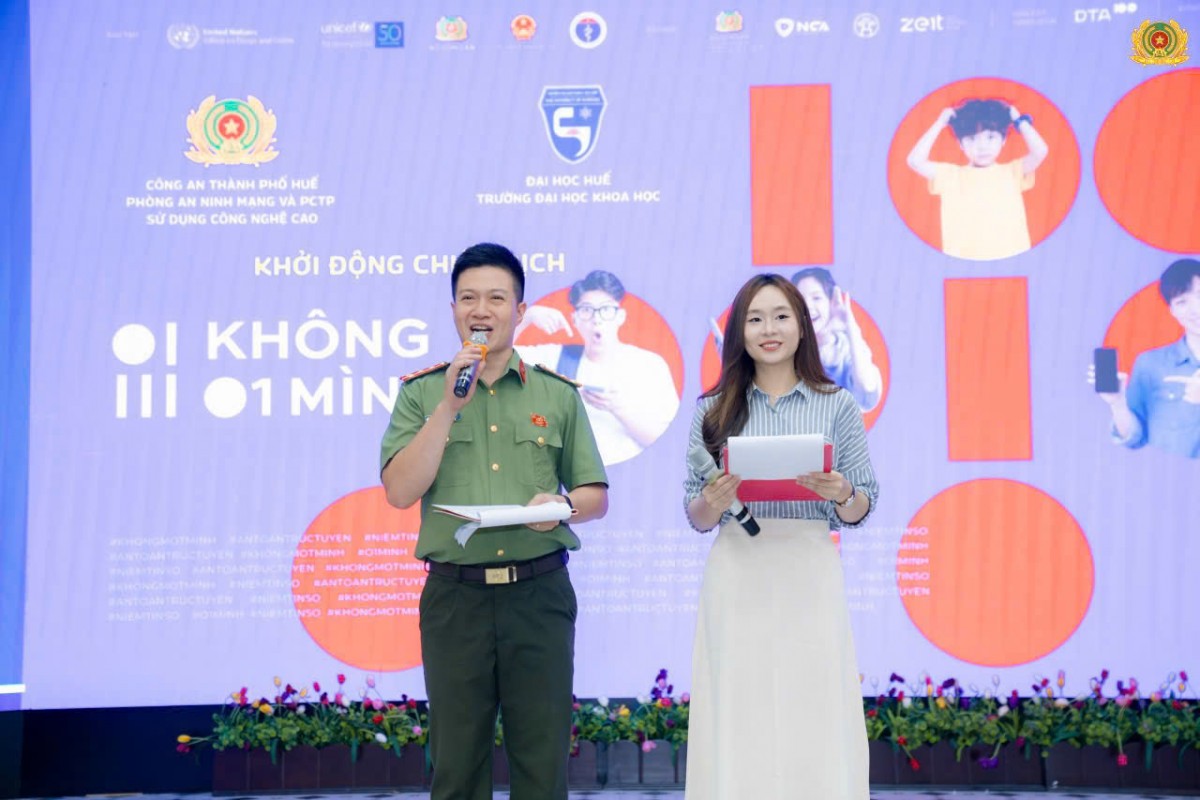 Phòng An ninh mạng và phòng chống tội phạm sử dụng công nghệ cao, Công an thành phố cùng Cộng đồng sáng tạo nội dung Huế tổ chức Chiến dịch "Không một mình"