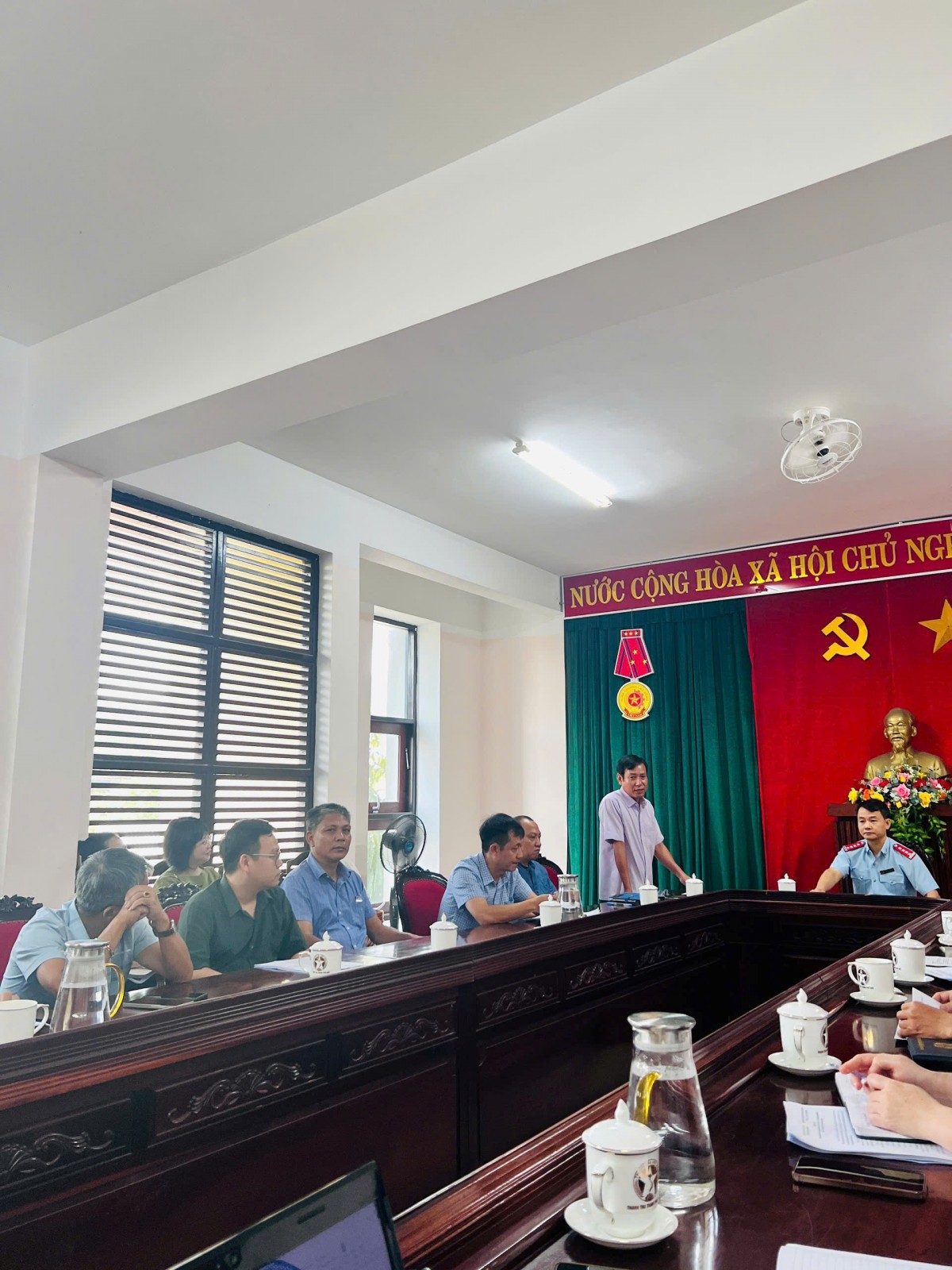 Lãnh đạo Sở Xây dựng phát biểu ý kiến về thực hiện Quyết định thanh tra