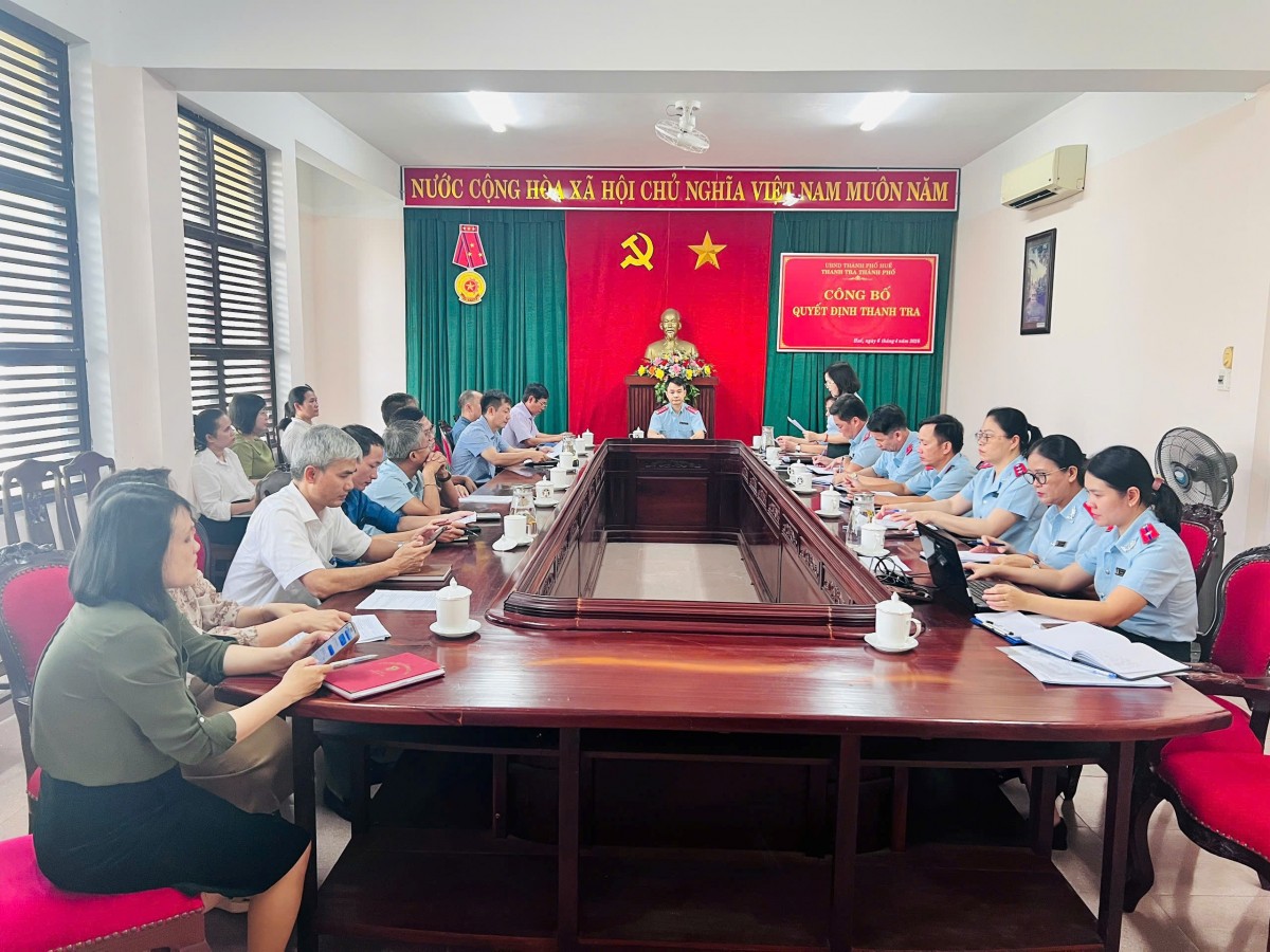 Lễ công bố quyết định thanh tra của Thanh tra Tp. Huế