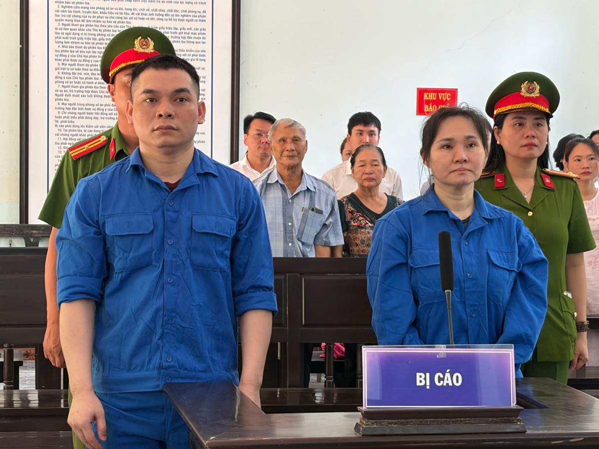 Các bị cáo tại phiên toà