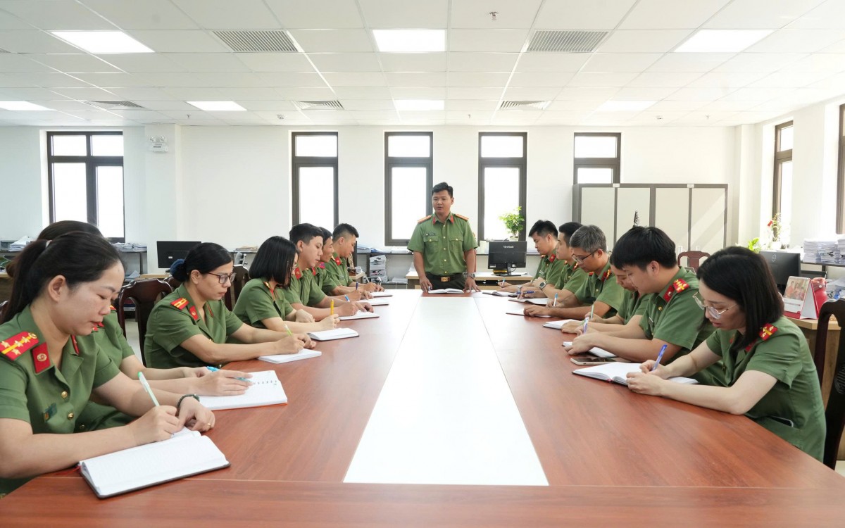 Đội Tài chính – Phòng Hậu cần, Công an thành phố Huế thọp triển khai công tác