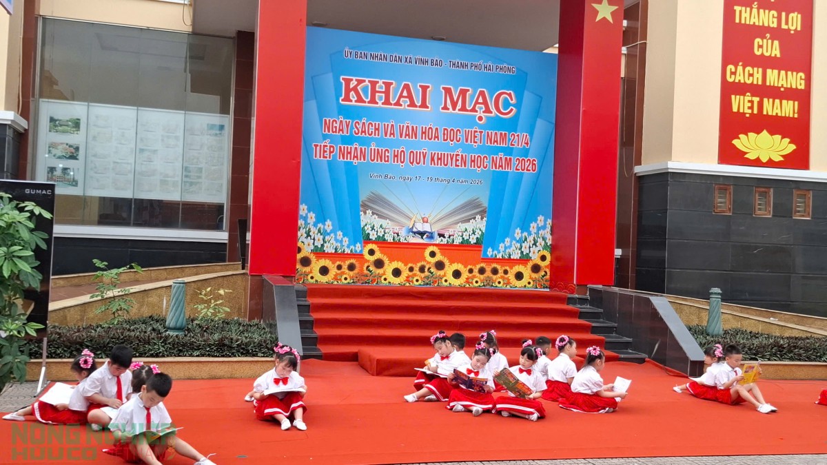 Sôi nổi Khai mạc Ngày Sách và Văn hóa đọc Việt Nam 21/4 tại Vĩnh Bảo