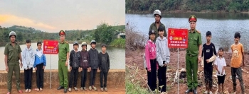 Lâm Đồng: Công an xã Đắk Song tăng cường cắm biển cảnh báo nước sâu, chủ động phòng ngừa tai nạn đuối nước