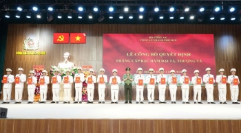 Công an Tp. Huế thăng cấp bậc hàm, kiện toàn đội ngũ cán bộ lãnh đạo, chỉ huy