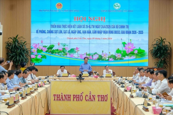 ĐBSCL triển khai 8 dự án hơn 32.000 tỷ đồng ứng phó sụt lún, sạt lở và hạn mặn