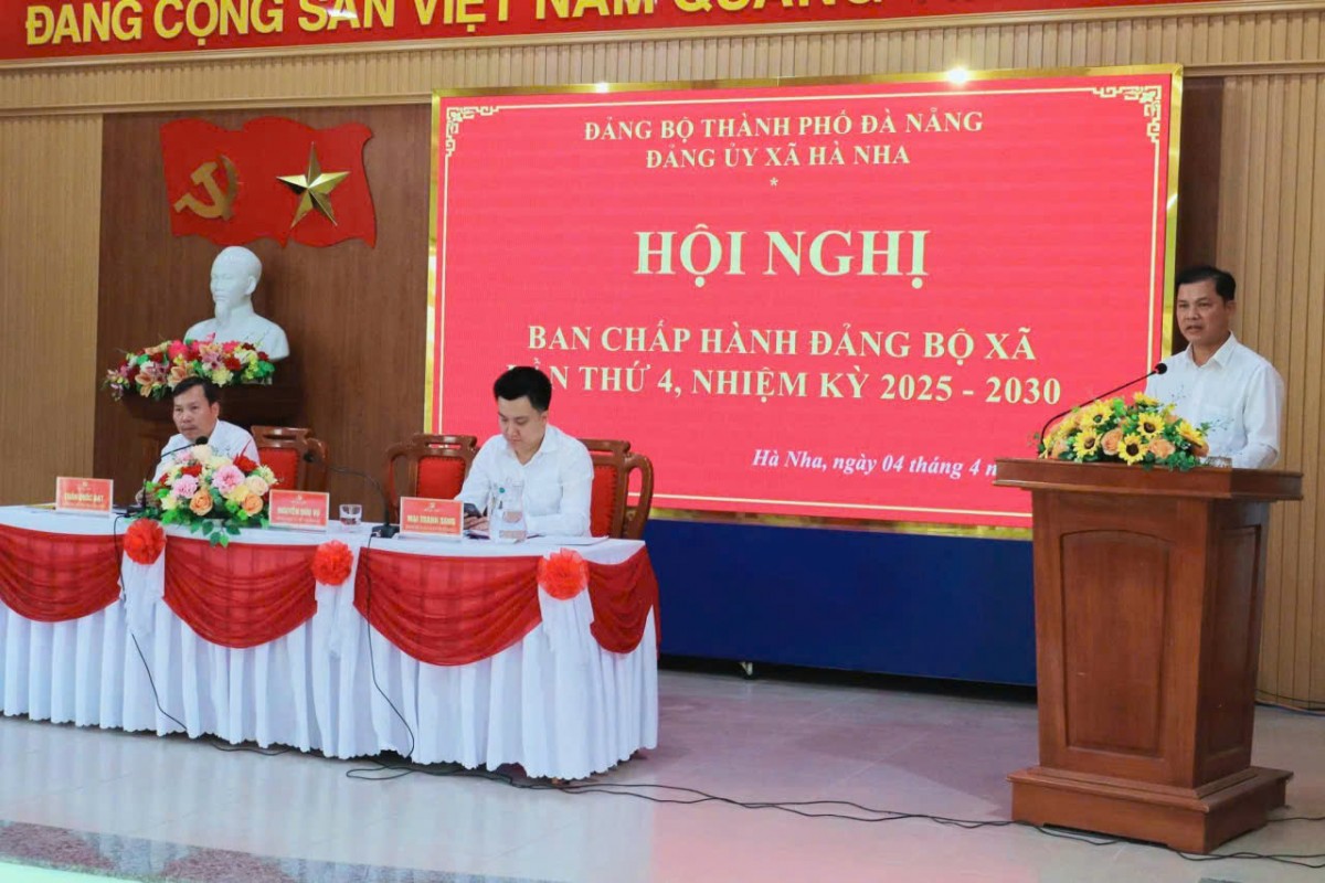 Bí thư Đảng ủy xã Hà Nha Nguyễn Hữu Vũ nhấn mạnh quyết tâm hoàn thành nhiệm vụ năm 2026