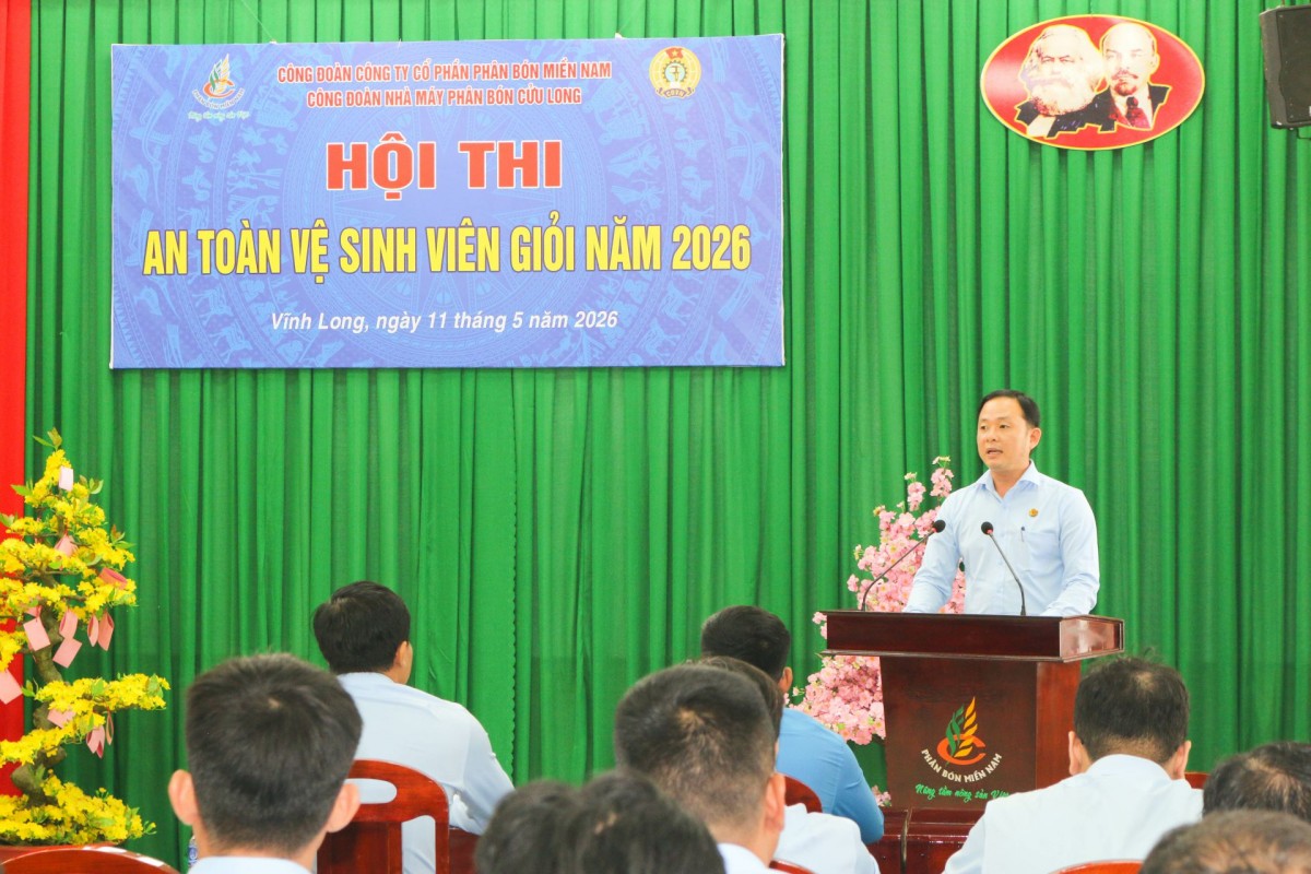 Nhà máy Phân bón Cửu Long: Sôi nổi Hội thi “An toàn vệ sinh viên giỏi năm 2026” và ấm áp “Bữa cơm Công đoàn”