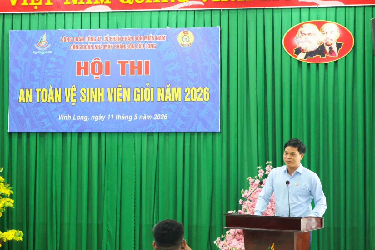 Nhà máy Phân bón Cửu Long: Sôi nổi Hội thi “An toàn vệ sinh viên giỏi năm 2026” và ấm áp “Bữa cơm Công đoàn”