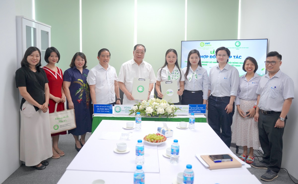 Sự kiện ký kết giữa VOAA và VNPT Green hướng tới thúc đẩy ứng dụng công nghệ số trong quản lý, giám sát và cấp chứng nhận nông nghiệp hữu cơ.