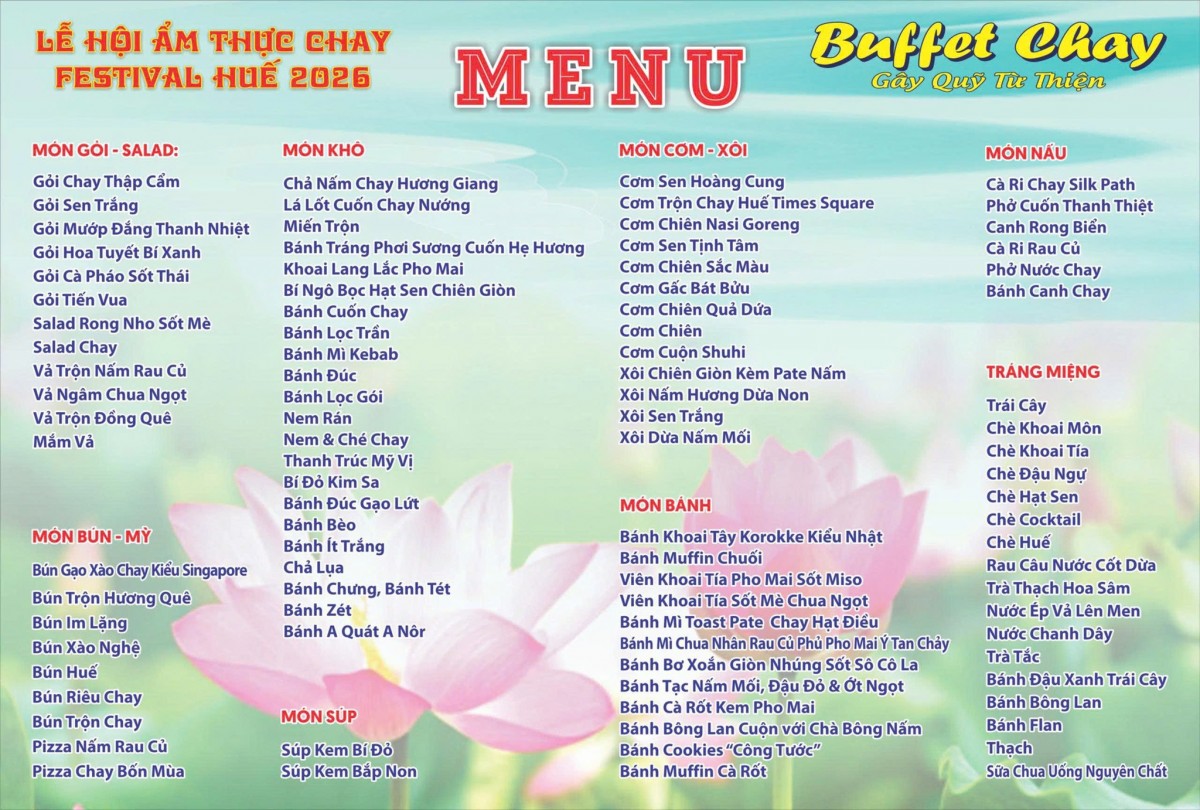 Menu Buffer Chay
