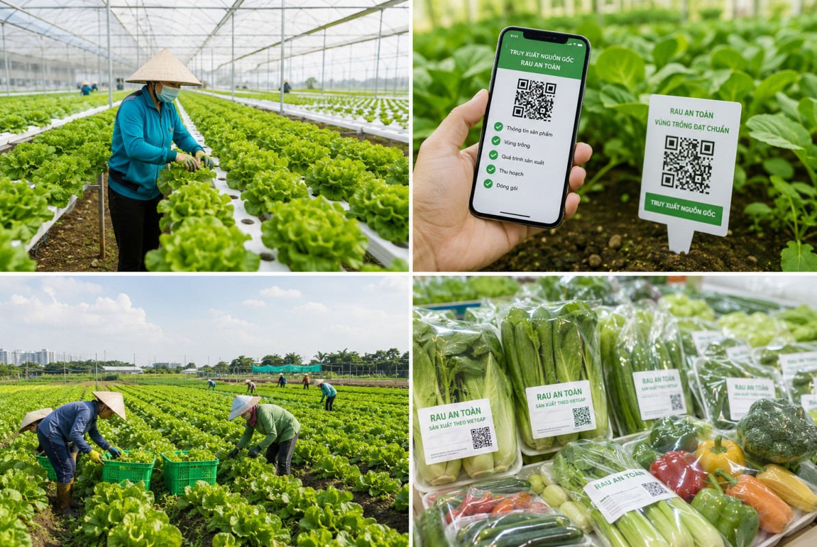 TP.HCM phát triển vùng rau an toàn, truy xuất nguồn gốc đến năm 2030