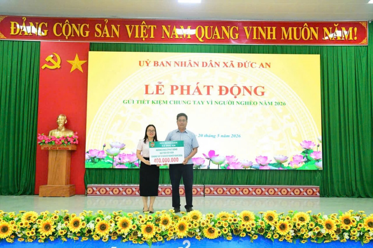 Xã Đức An phát động Chương trình “Gửi tiết kiệm chung tay vì người nghèo” năm 2026