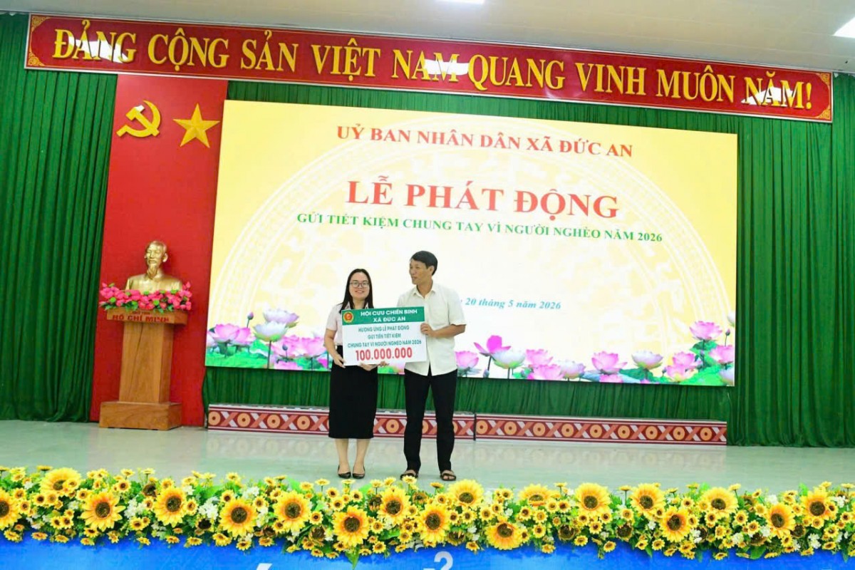 Xã Đức An phát động Chương trình “Gửi tiết kiệm chung tay vì người nghèo” năm 2026