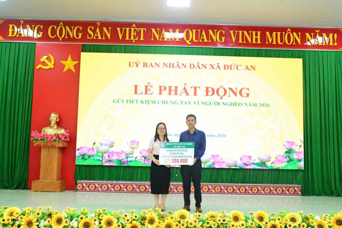Xã Đức An phát động Chương trình “Gửi tiết kiệm chung tay vì người nghèo” năm 2026