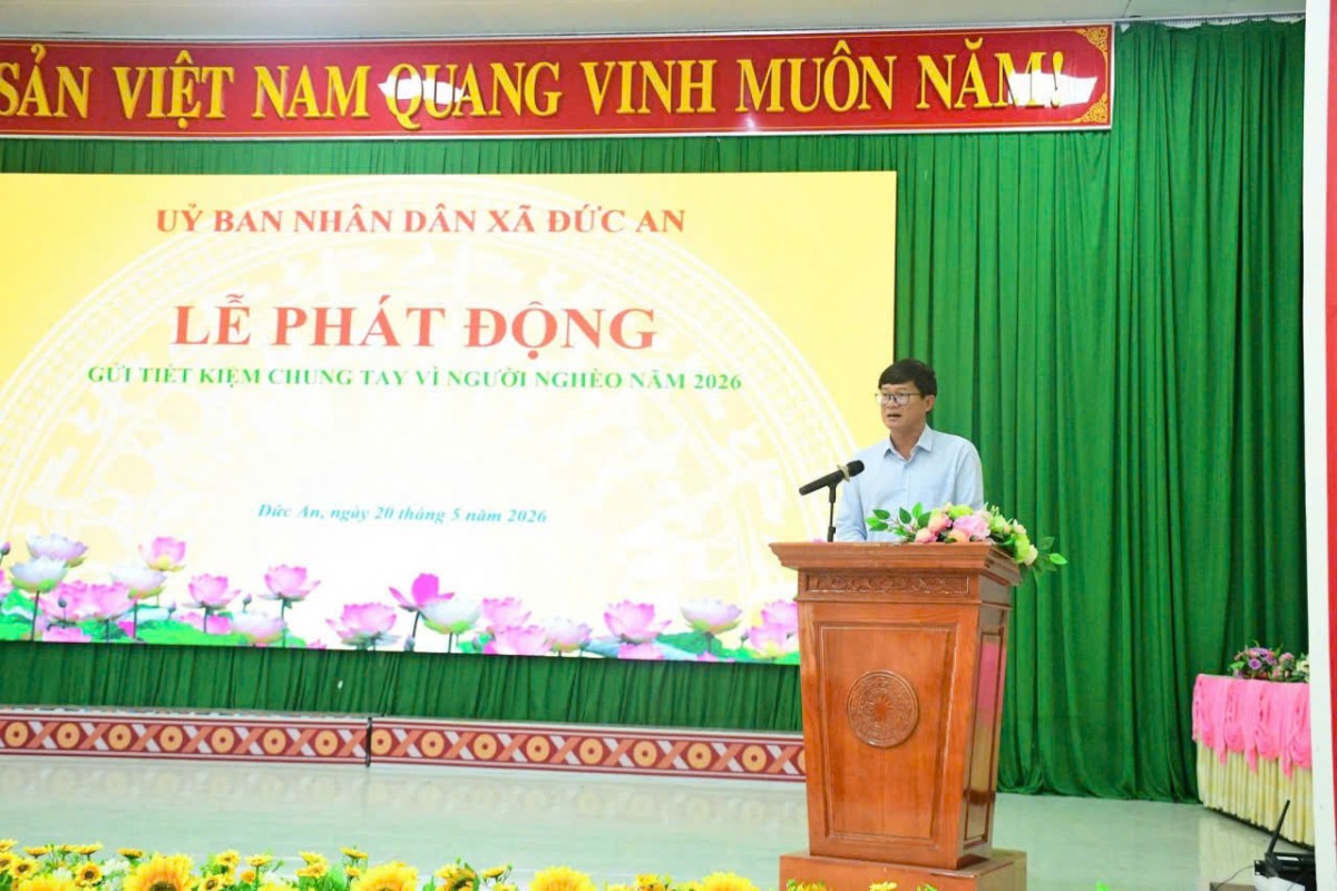 Xã Đức An phát động Chương trình “Gửi tiết kiệm chung tay vì người nghèo” năm 2026