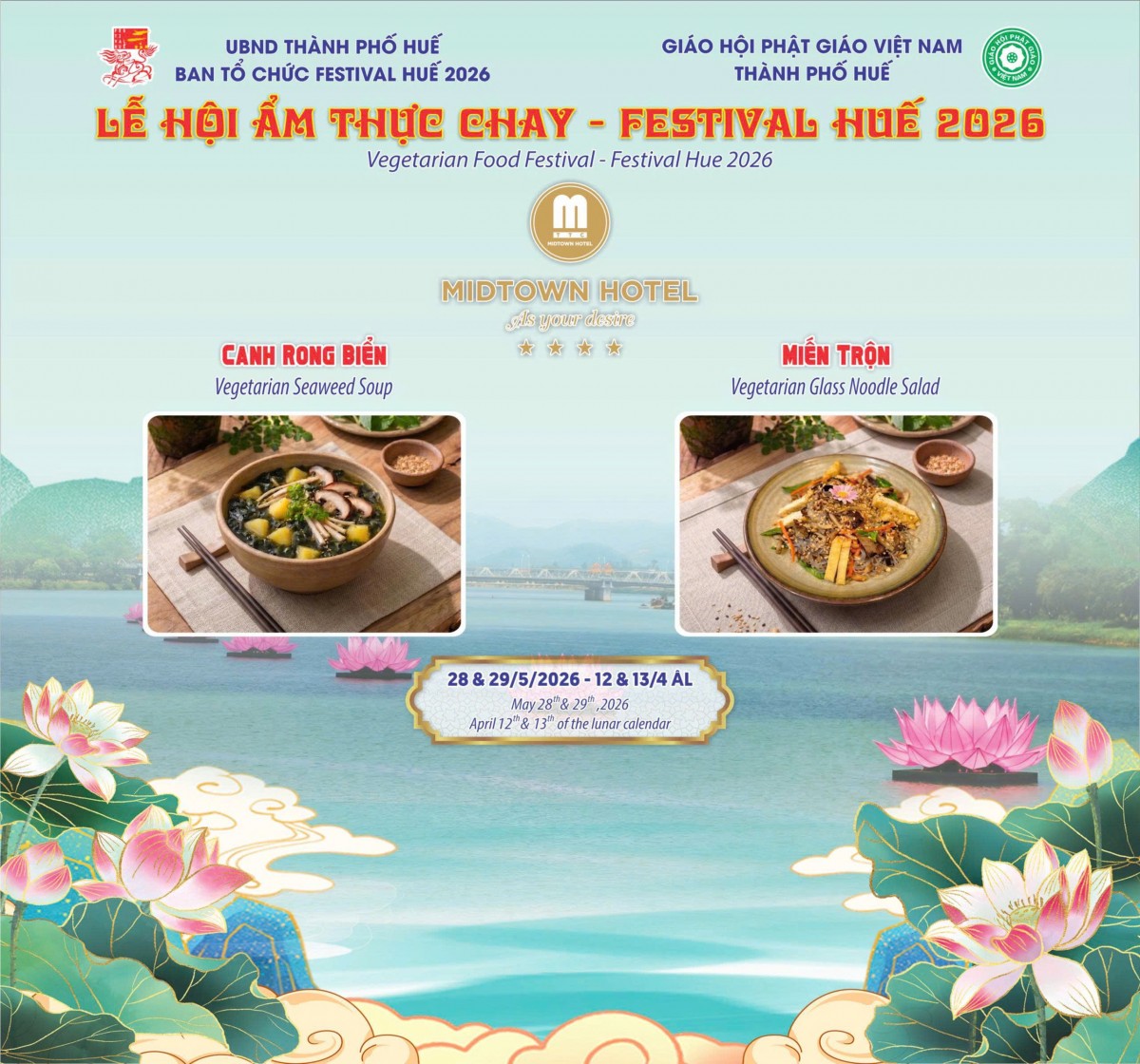 Bảy đóa sen trên sông Hương - thông điệp hoà bình, nhân văn mùa Phật đản Phật lịch 2570