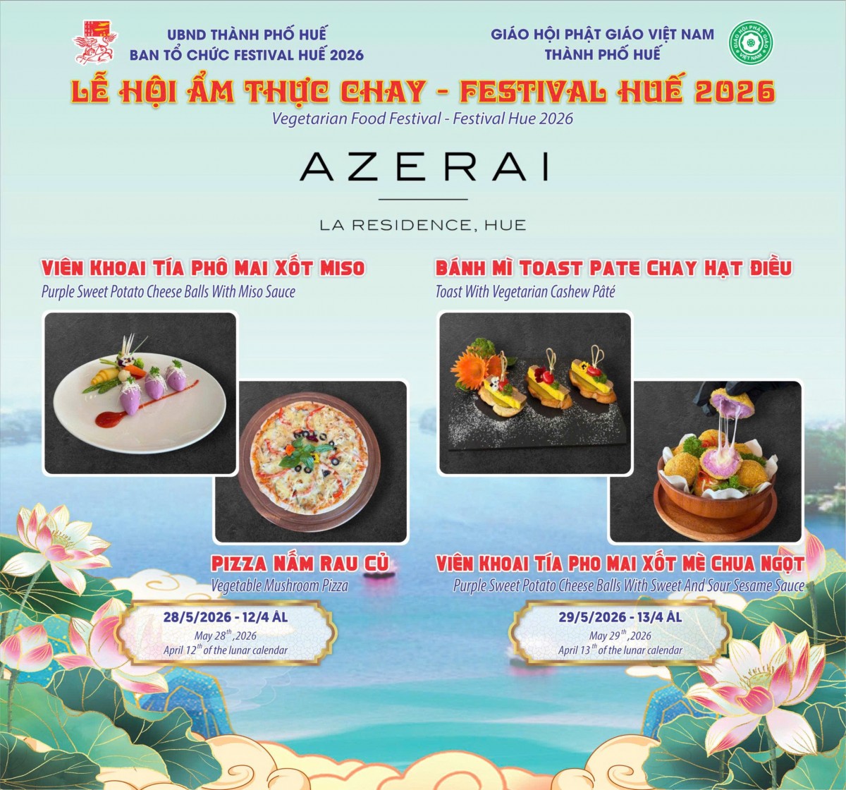 Bảy đóa sen trên sông Hương - thông điệp hoà bình, nhân văn mùa Phật đản Phật lịch 2570