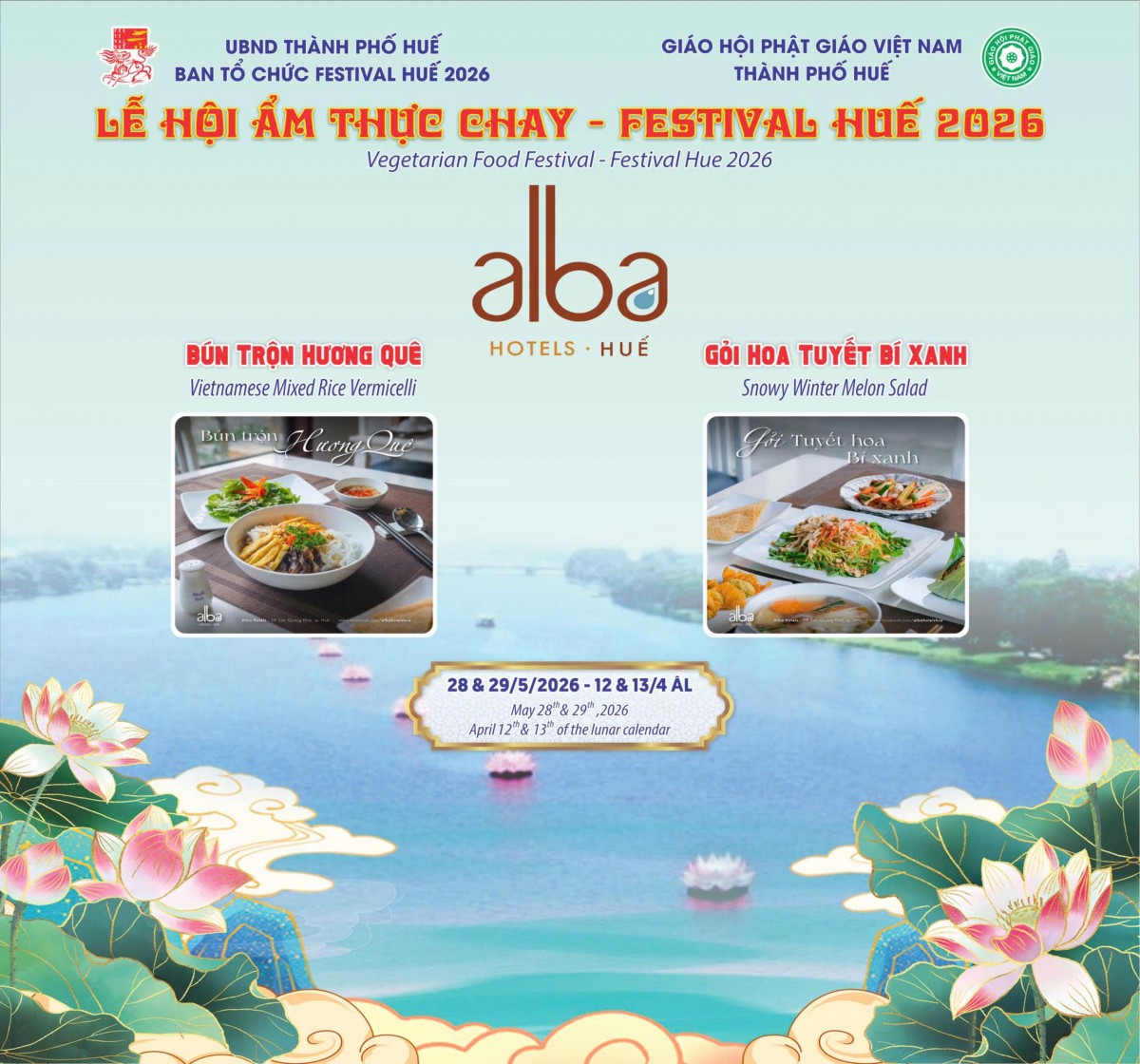 Bảy đóa sen trên sông Hương - thông điệp hoà bình, nhân văn mùa Phật đản Phật lịch 2570