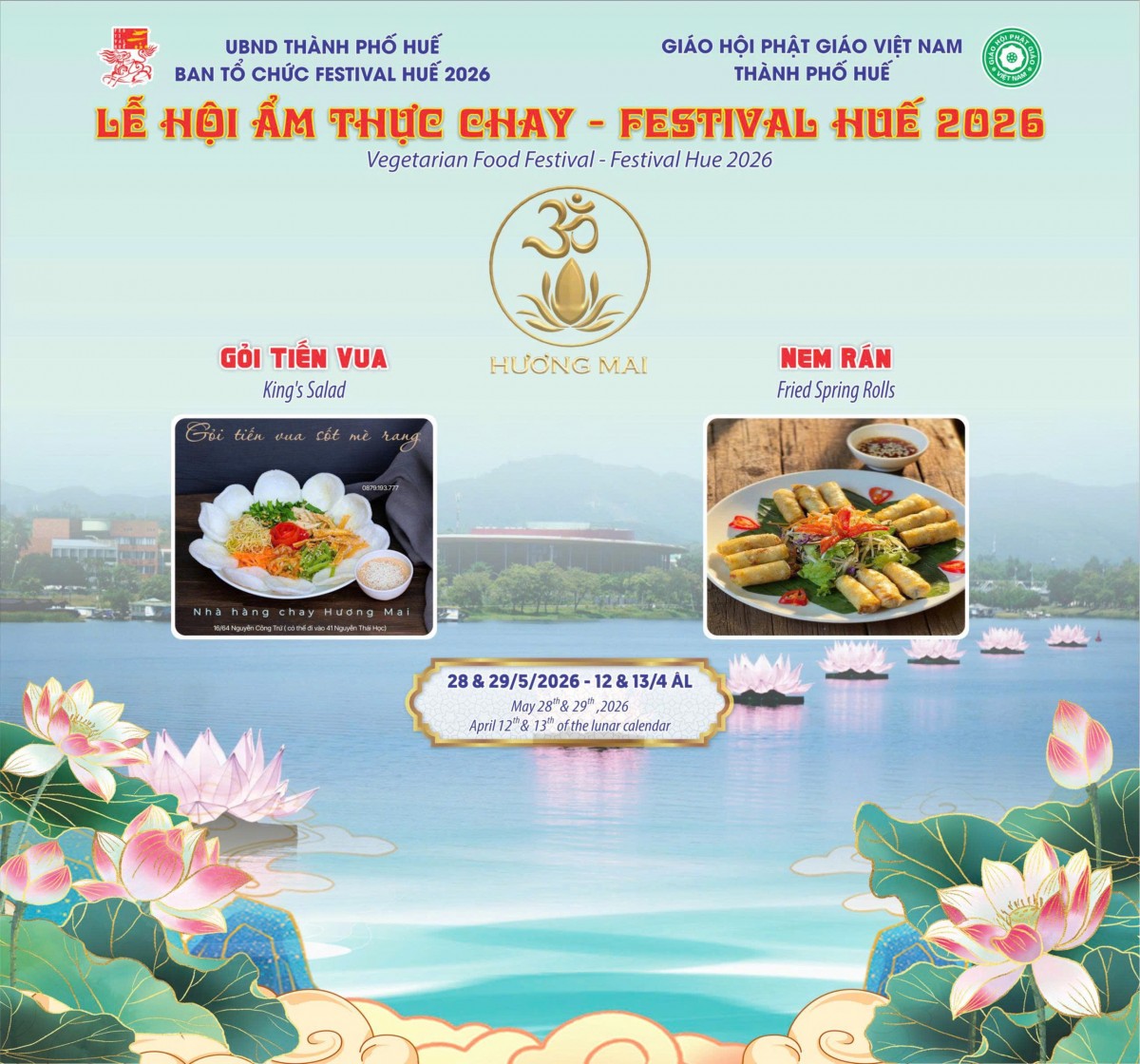 Bảy đóa sen trên sông Hương - thông điệp hoà bình, nhân văn mùa Phật đản Phật lịch 2570
