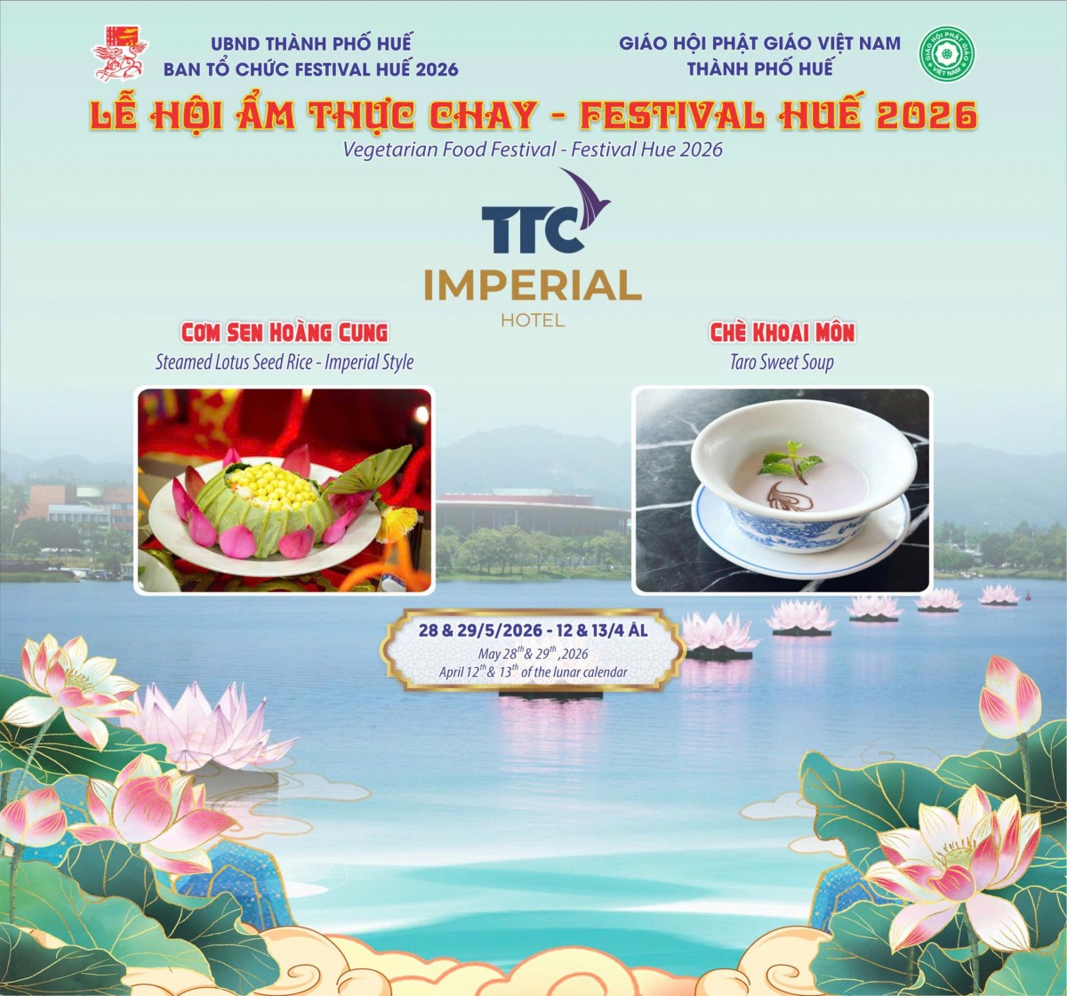 Bảy đóa sen trên sông Hương - thông điệp hoà bình, nhân văn mùa Phật đản Phật lịch 2570