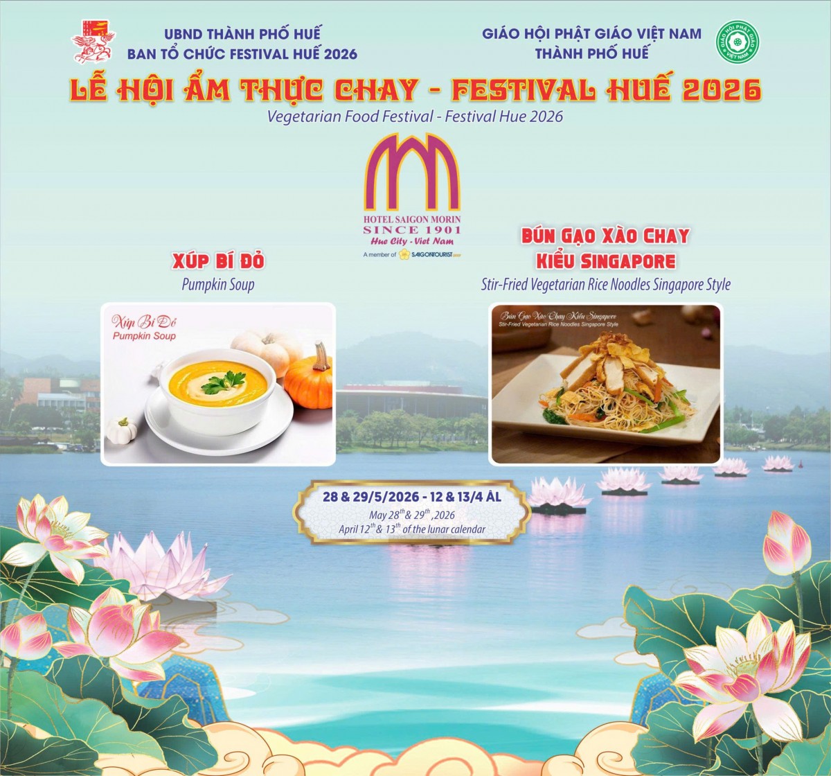 Bảy đóa sen trên sông Hương - thông điệp hoà bình, nhân văn mùa Phật đản Phật lịch 2570