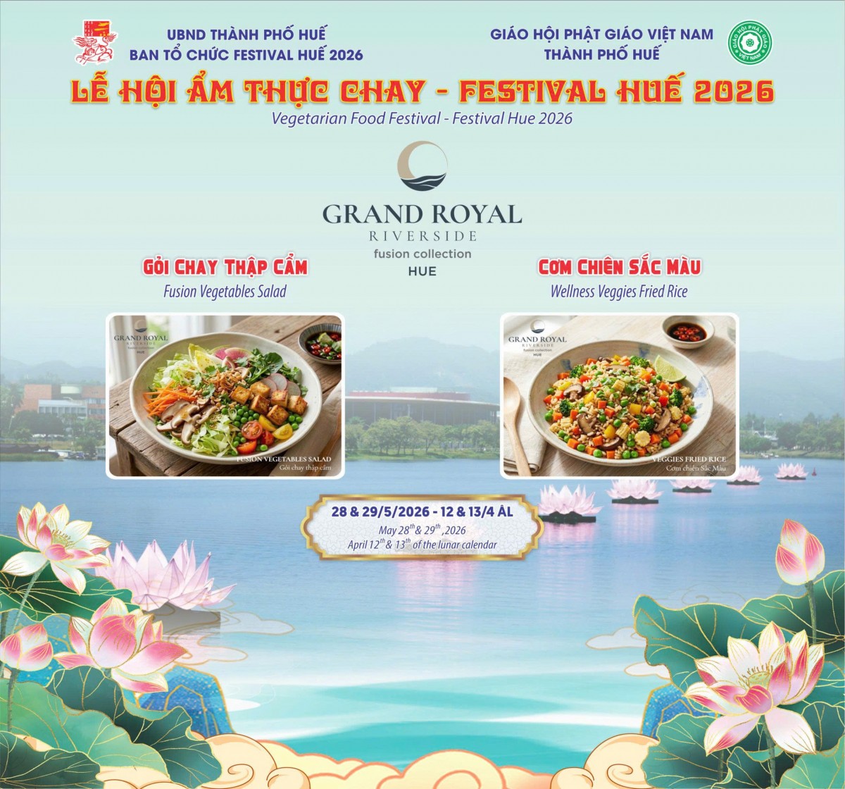 Bảy đóa sen trên sông Hương - thông điệp hoà bình, nhân văn mùa Phật đản Phật lịch 2570