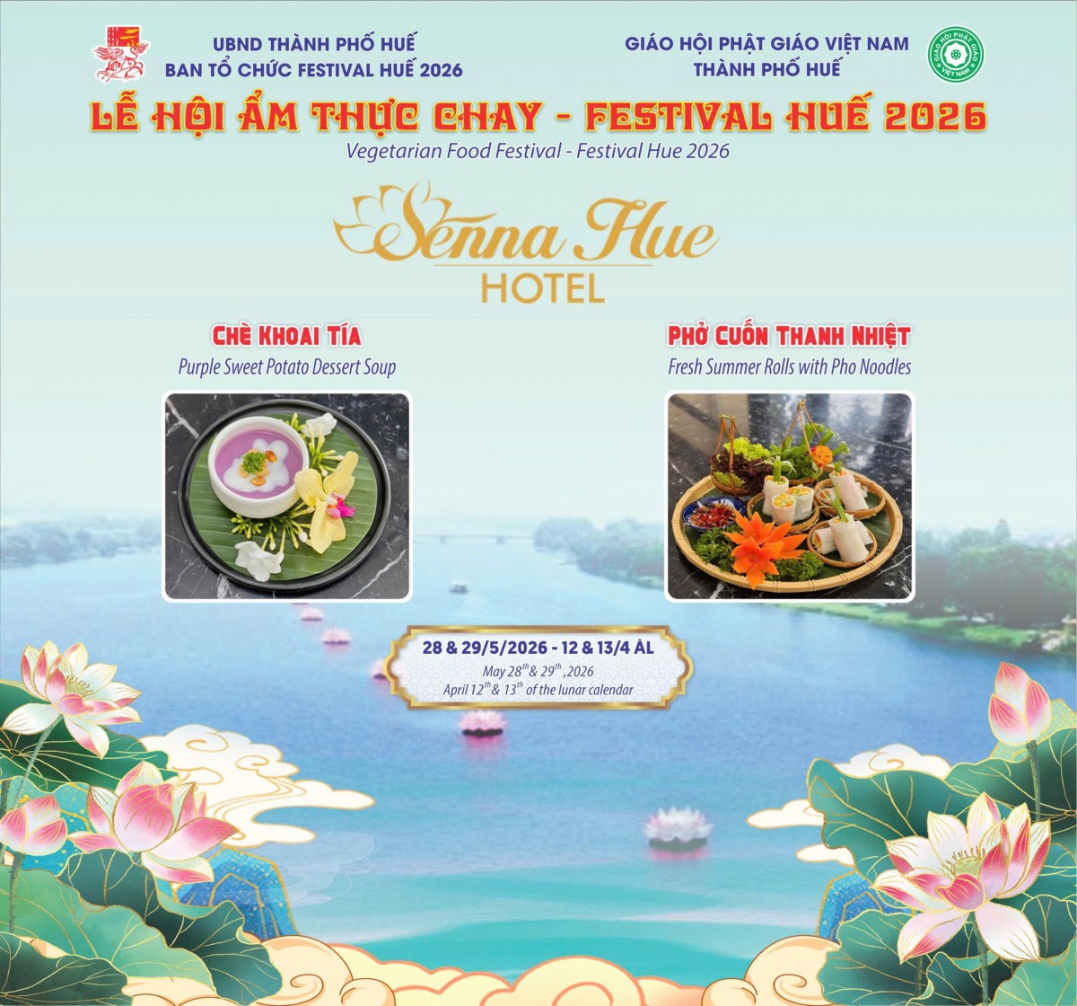 Bảy đóa sen trên sông Hương - thông điệp hoà bình, nhân văn mùa Phật đản Phật lịch 2570