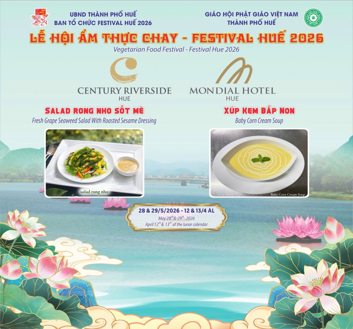 Bảy đóa sen trên sông Hương - thông điệp hoà bình, nhân văn mùa Phật đản Phật lịch 2570