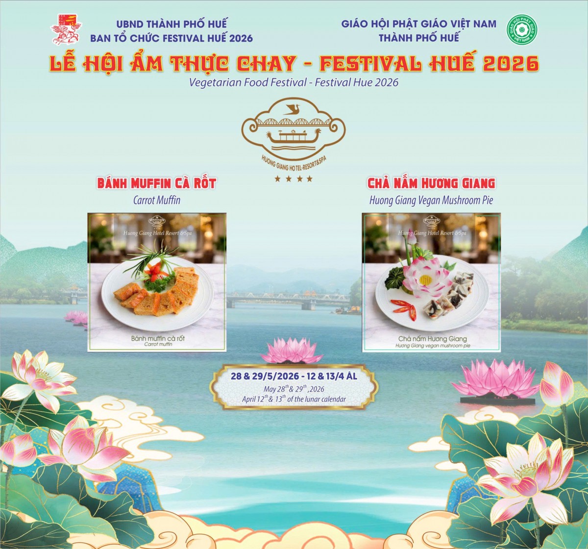 Bảy đóa sen trên sông Hương - thông điệp hoà bình, nhân văn mùa Phật đản Phật lịch 2570