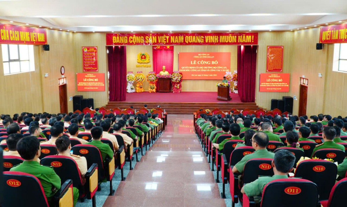 Gia Lai: Công bố các quyết định về công tác cán bộ trong lực lượng Công an