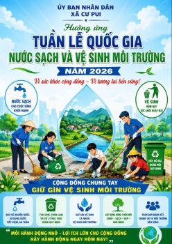 Cư Pui triển khai các hoạt động hưởng ứng Tuần lễ quốc gia Nước sạch và Vệ sinh môi trường năm 2026