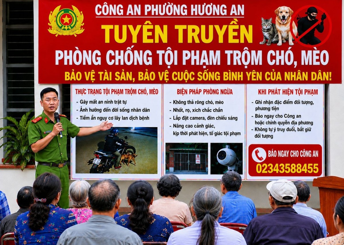 Tp. Huế: Công an phường Hương An khuyến cáo bảo vệ vật nuôi, giữ gìn an ninh trật tự