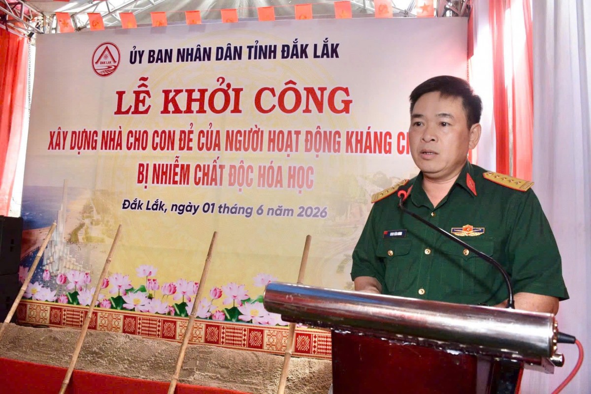 Khởi công xây dựng, sửa chữa 44 căn nhà cho con đẻ người nhiễm chất độc hóa học ở Đắk Lắk