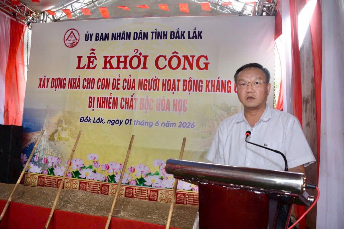Khởi công xây dựng, sửa chữa 44 căn nhà cho con đẻ người nhiễm chất độc hóa học ở Đắk Lắk