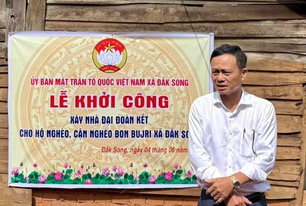 Lâm Đồng: Xã Đắk Song tổ chức Lễ khởi công xây dựng Nhà đại đoàn kết cho hộ nghèo