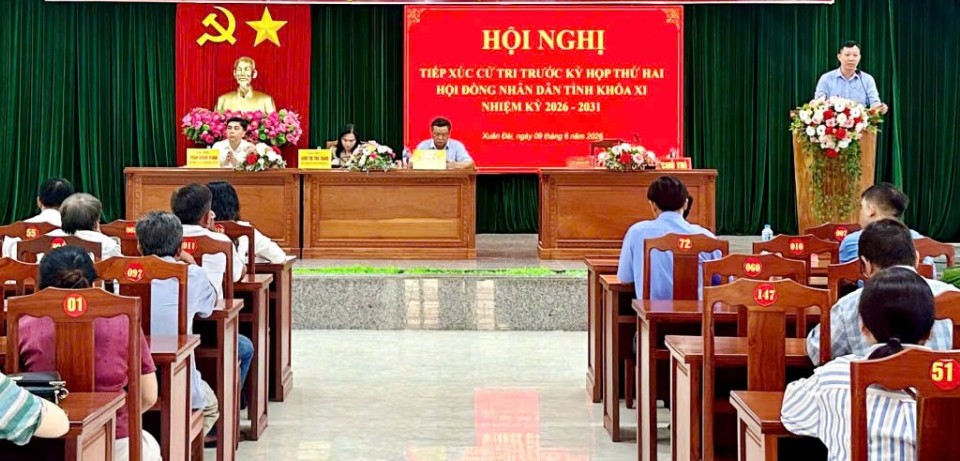 Đắk Lắk:Tổ đại biểu số 5 HĐND tỉnh tiếp xúc cử tri phường Xuân Đài trước Kỳ họp thứ Hai